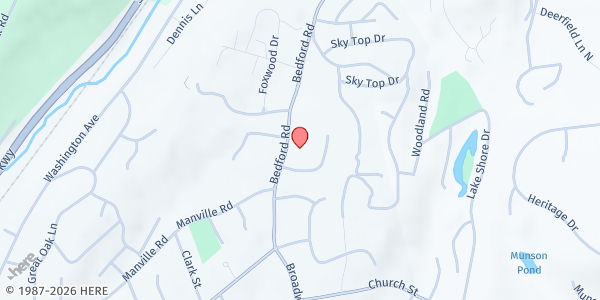 Map showing INTERFAITH EMERGENCY FOOD PANTRY at 70 BEDFORD ROAD, PLEASANTVILLE, NY