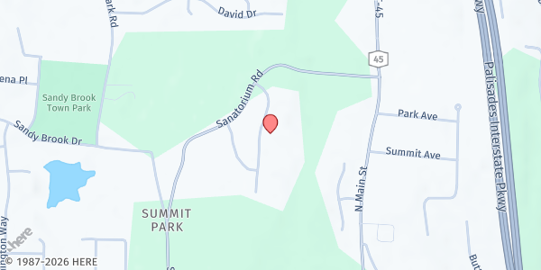 Map showing Robert Yager Health WIC at 50 Sanatorium Rd, Pomona, NY