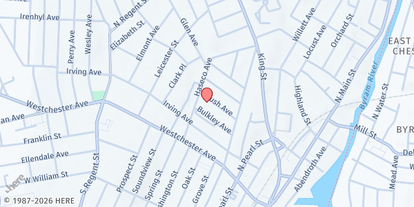 Map showing El Shaddai Church of God at 35 Bush Avenue, Port Chester, NY