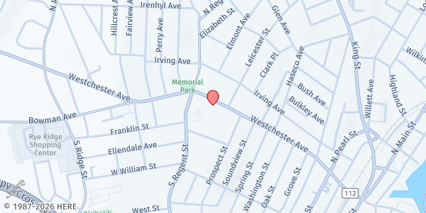 Map showing PORT CHESTER CARVER CENTER FOOD PANTRY at 400 WESTCHESTER AVENUE, PORT CHESTER, NY