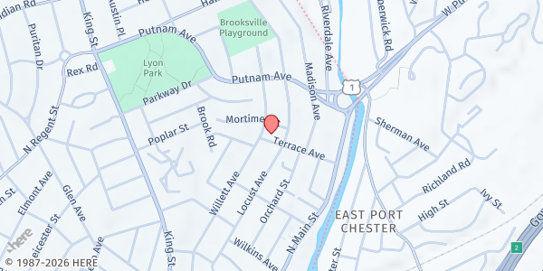 Map showing Terrace Avenue Apartments at 169 Terrace Avenue, Port Chester, NY