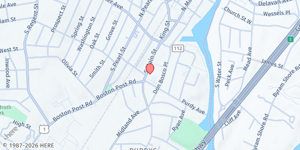 Map showing Westchester County WIC Port Chester at 1 Gateway Plaza - First Floor, Port Chester, NY