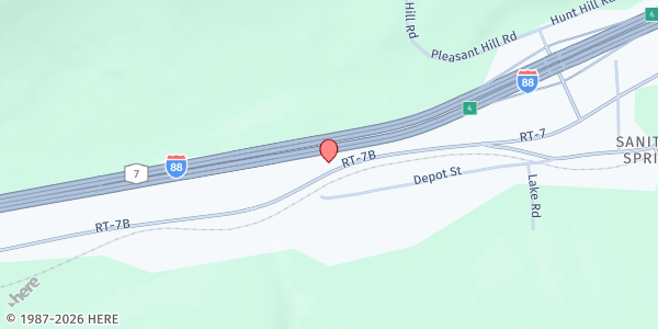 Map showing St. Joseph's Church at 659 NYS Rt 7B, Port Crane, NY