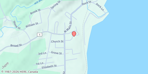 Map showing St. Patrick's Church Hall at 18 St. Patrick's Place, Port Henry, NY