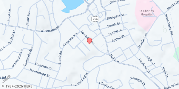 Map showing Welcome Friends of Greater Port Jeff/Barnum Ave at 127 Barnum Ave, Port Jefferson, NY