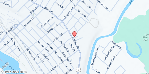 Map showing Easter Seals Food Pantry at 88 East Main Street, Port Jervis, NY