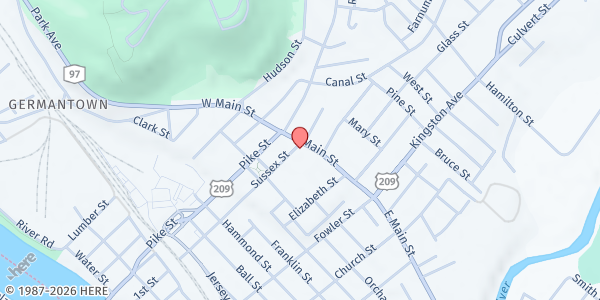 Map showing First Assembly of God FP at 13 Route 6, Port Jervis, NY