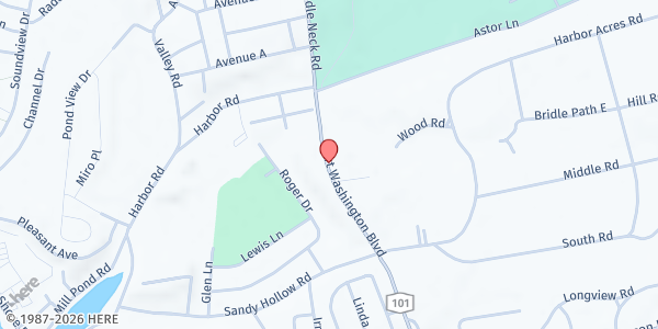 Map showing St. Peter of Alcantara PSM at 1317 Port Washington Blvd., Port Washington, NY