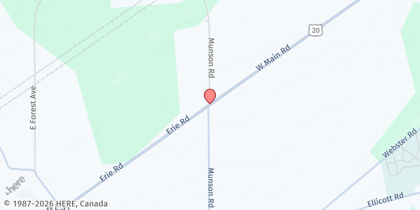 Map showing BROCTON-PORTLAND FOOD PANTRY at 7081 EAST RTE. 20, PORTLAND, NY