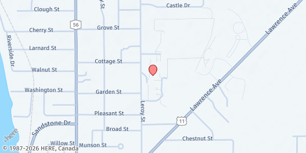 Map showing P2 Market Food Pantry at 29 Leroy Street, Potsdam, NY