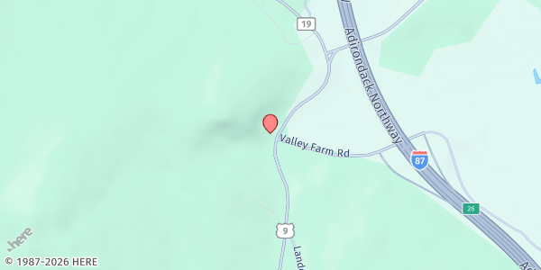 Map showing North Country Ministry - Pottersville Pantry at 7875 US Route 9, Pottersville, NY