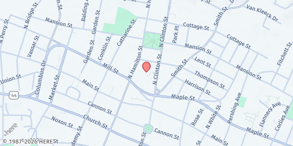 Map showing DUTCHESS OUTREACH FOOD PANTRY at 29 North Hamilton Street - Suite 202, Poughkeepsie, NY