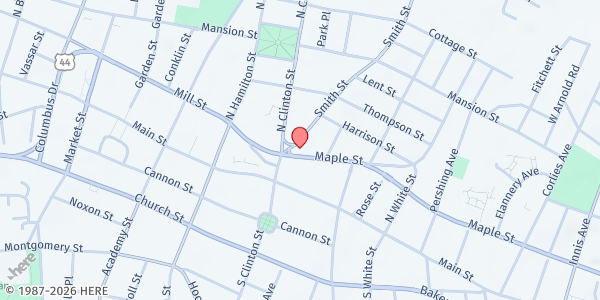 Map showing Ebenezer Baptist Church Food Pantry at 15 Smith Street, Poughkeepsie, NY