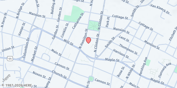 Map showing Family Partnership Center at 29 N Hamilton St, Poughkeepsie, NY