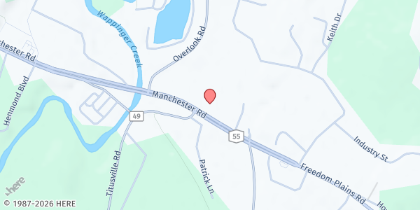 Map showing RIVER HAVEN INDEPENDENT LIVING FOOD PANTRY at 391 Manchester Road, Poughkeepsie, NY