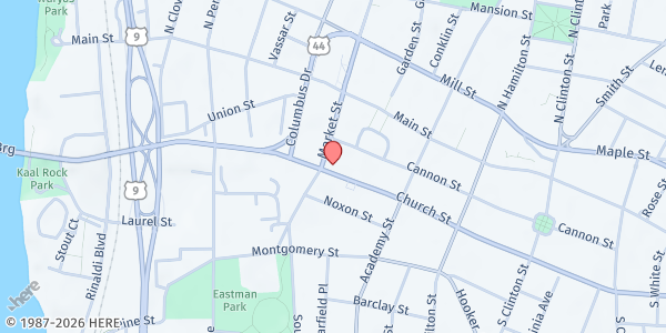 Map showing Spanish Poughkeepsie SDA at 61 Market St., Poughkeepsie, NY