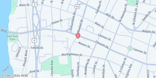 Map showing United Way of Dutchess and Orange - Poughkeepsie at 75 Market Street, Poughkeepsie, NY