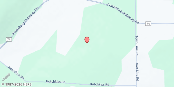 Map showing Prattsburgh Emergency Food Pantry at 1 Academy St, Prattsburgh, NY