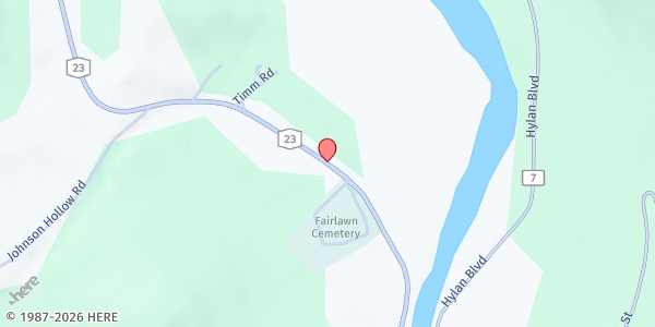 Map showing Discover Life Church Food Pantry at 14464 Route 23, Prattsville, NY