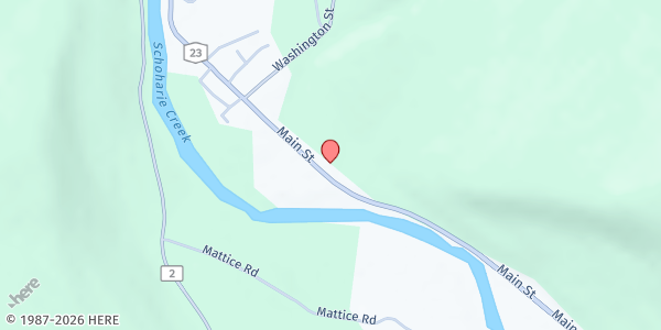 Map showing Discover Life Church Food Pantry at 14464 Route 23, Prattsville, NY