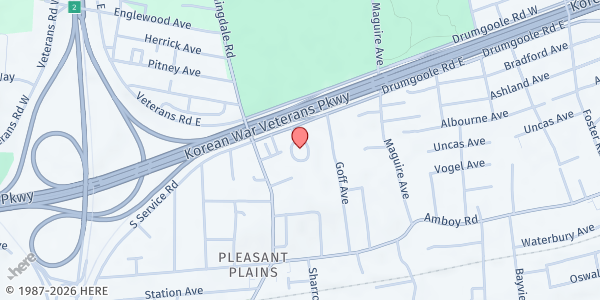 Map showing MESIVTHA OF STATEN ISLAND at 1870 Drumgoole Road East, Prince's Bay, NY