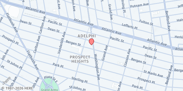 Map showing Hope City Empowerment Center at 650 Washington Avenue, Prospect Heights, NY