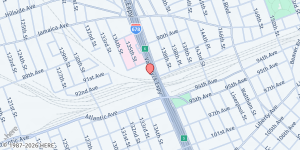 Map showing A IDS CENTER OF QUEENS COUNTY at 91-30 VAN WYCK EXPRESSWAY, Queens, NY