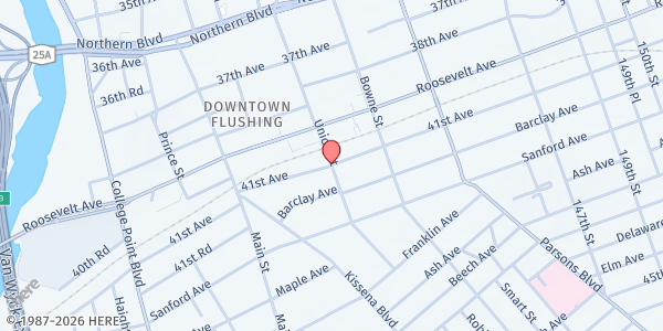 Map showing CCNS Saint Michaels at 136-76 41st Ave, Queens, NY