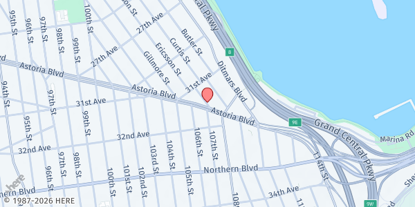 Map showing La Jornada - Astoria at 89 - 99 Astoria Blvd, Queens, NY