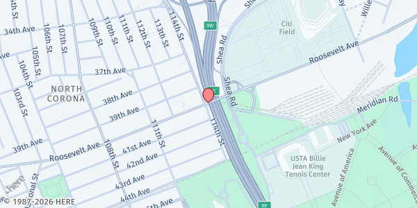 Map showing Make the Road NY (Queens) at 104-19 Roosevelt Avenue, Queens, NY