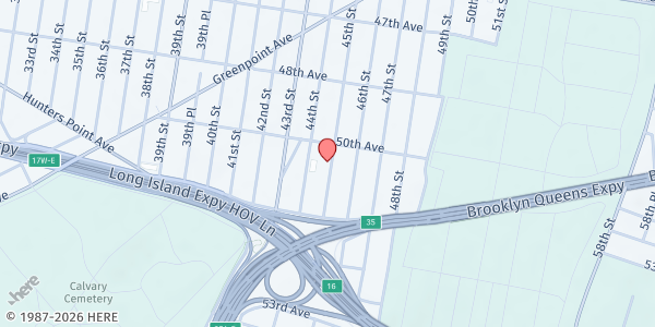 Map showing St. Teresa Food Pantry at 50-20 45TH STREET, Queens, NY