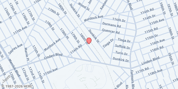 Map showing Taurus Associates Inc. - Queens Location at 114-79 180th Street, Queens, NY