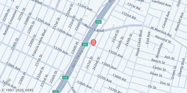 Map showing Taurus Associates Inc. - Rosedale at 240-08 135TH AVENUE, Queens, NY