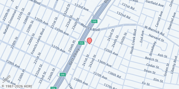 Map showing Taurus Associates - Rosedale at 240-08 135TH AVENUE, Queens, NY