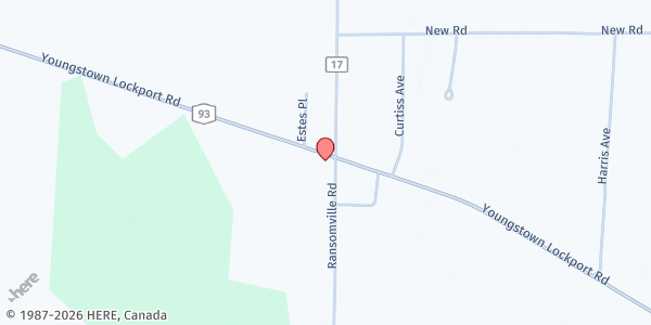 Map showing CARE -N- SHARE FOOD PANTRY - Ransomville at 3628 RANSOMVILLE ROAD, RANSOMVILLE, NY