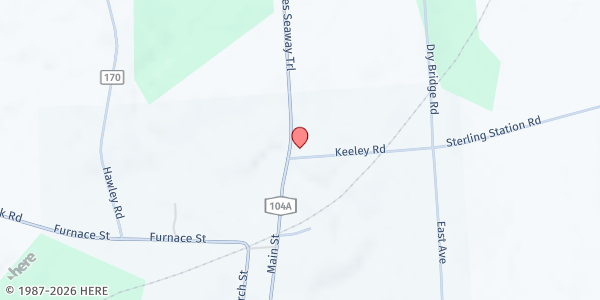 Map showing Red Creek Fire Department PUP at 7024 Main Street, Red Creek, NY