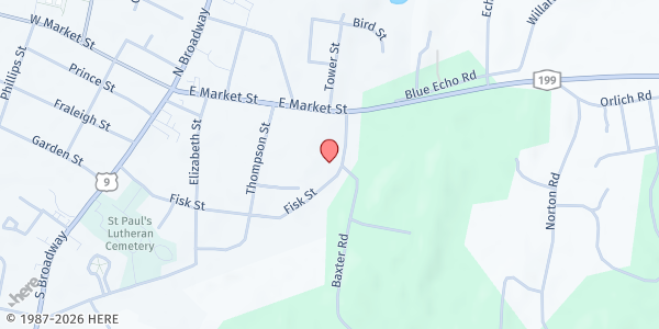 Map showing DCOA @ Amenia Presbyterian Church at 59 Fisk Street, Red Hook, NY