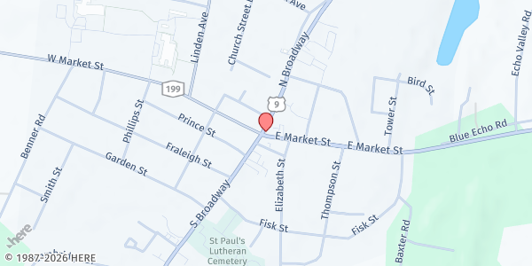 Map showing Northern Dutchess Community Action - Red Hook at 44-46 East Market Street, Red Hook, NY