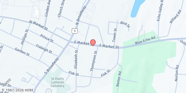 Map showing Northern Dutchess Community Action - Red Hook at 44-46 East Market Street, Red Hook, NY