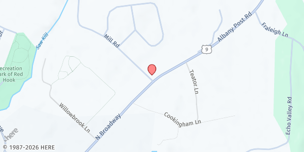 Map showing Red Hook Responds at 7711 Albany Post Rd., Red Hook, NY