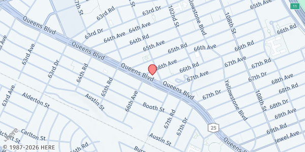Map showing Educational Center for Russian Jewry at 98-81 Queens Blvd, Rego Park, NY