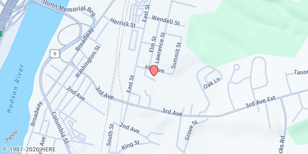 Map showing Renwyck Place at 18 Fourth Avenue, Rensselaer, NY