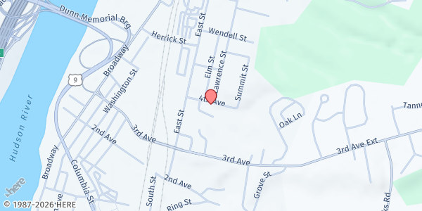 Map showing Renwyk Place at 18 Fourth Street, Rensselaer, NY