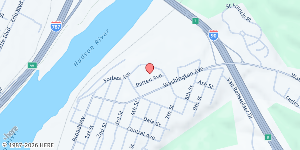 Map showing Van Rensselaer Heights at 460 Forbes Avenue, Rensselaer, NY