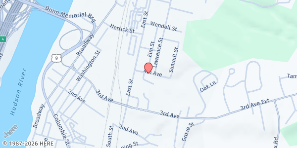 Map showing Veggie Mobile - Renwyck Place Apts at 18 4th Ave, Rensselaer, NY