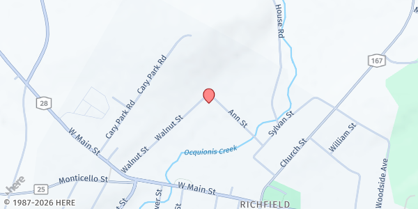 Map showing Richfield Springs Community Center at 6 Ann St, Richfield Springs, NY