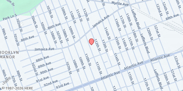 Map showing ELOHIM – Community Development Corporation at 87-47 111th Street, Richmond Hill, NY