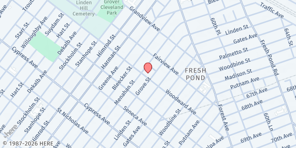 Map showing WOODBINE - Ridgewood at 585 WOODWARD AVENUE, RIDGEWOOD, NY