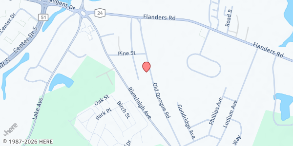 Map showing Galilee Food Pantry at 87 Old Quogue Rd, Riverhead, NY
