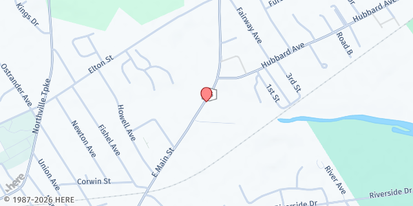 Map showing The Main Street Market FP - Main Location at 901 E. Main Street, Suite 500, Riverhead, NY